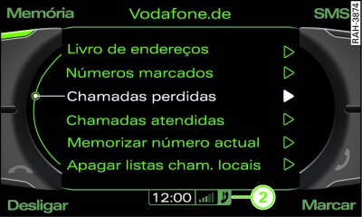 Escolher um número de telefone de uma lista